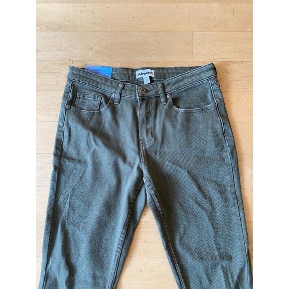 Abound BNWOT  "overdye olive" skinny fit jeans sz 30 NEW  distressed - Picture 4 of 9